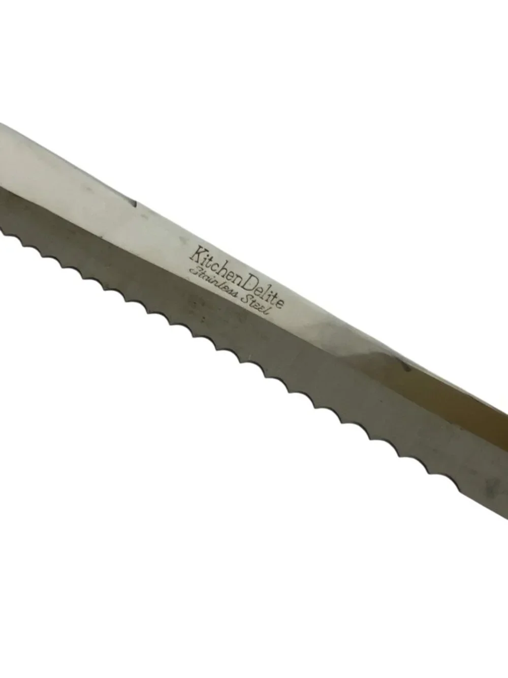 KitchenDelite Serrated Stainless Steel Knife With Black Handle Made in Japan